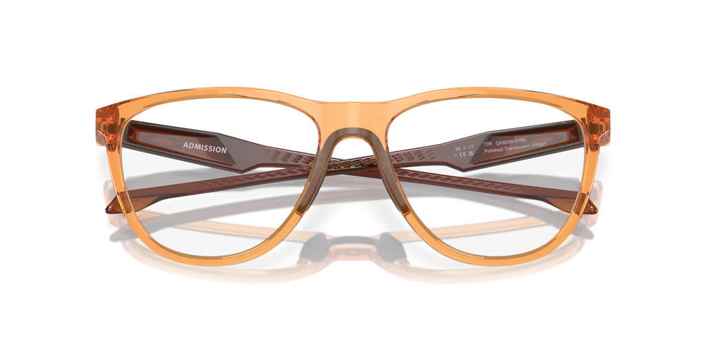 Oakley Men's Admission Eyeglasses - Polished Transparent Ginger