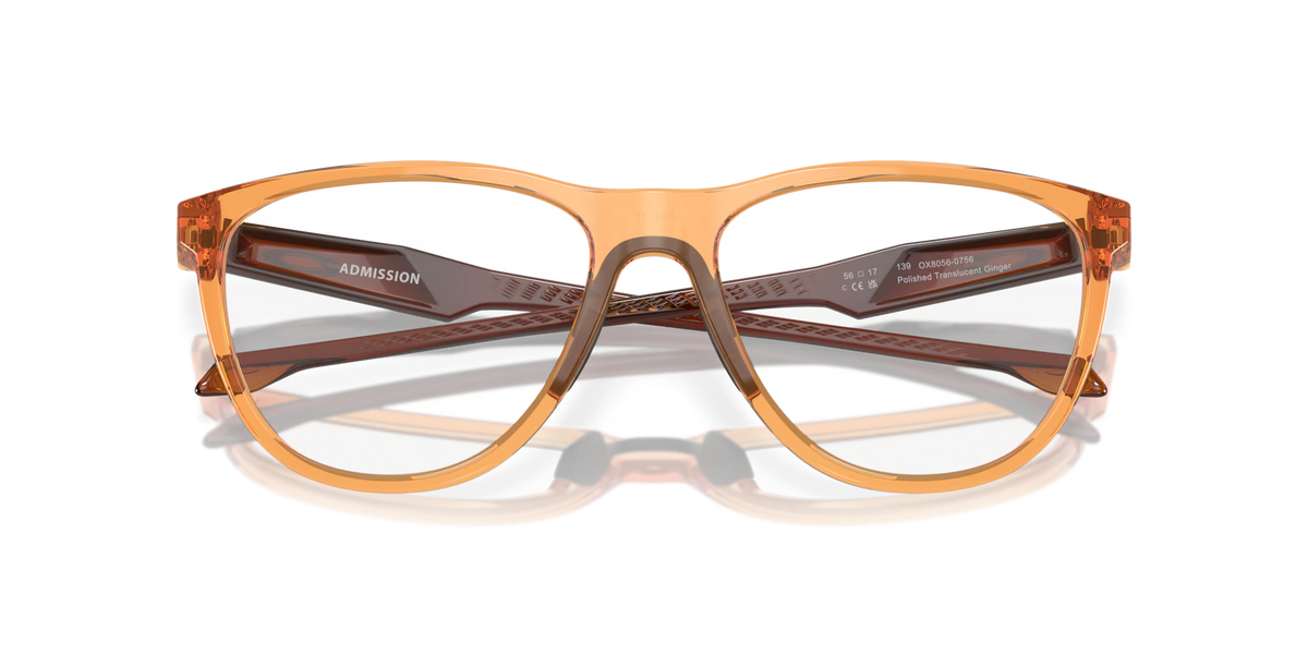 Oakley Men's Admission Eyeglasses - Polished Transparent Ginger