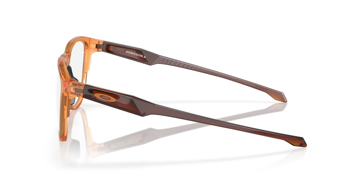 Oakley Men's Admission (low Bridge Fit) Eyeglasses - Polished Transparent Ginger