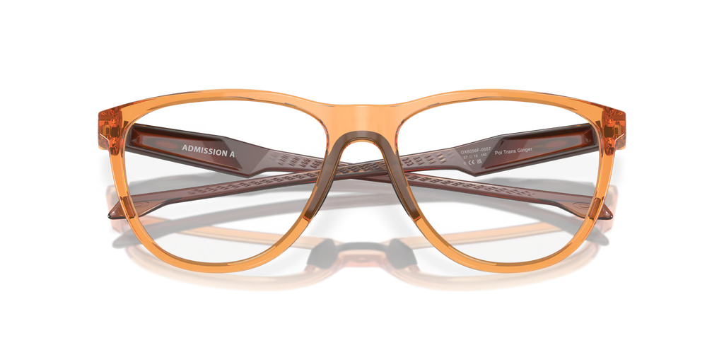 Oakley Men's Admission (low Bridge Fit) Eyeglasses - Polished Transparent Ginger