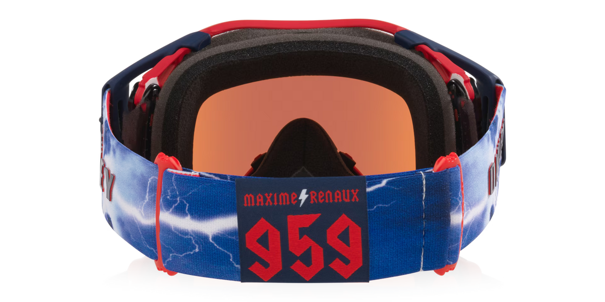 Oakley Men's Airbrake Mx Maxime Renaux Signature Series Goggles - Navy