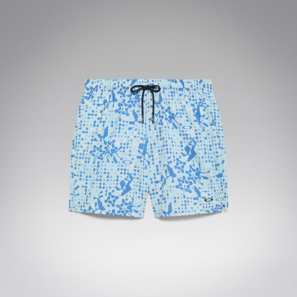 Oakley Men's All Hibiscus 17'' Beachshort - Monog Pixels Frost