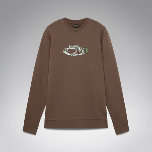 Oakley Men's Animatronic Frog Crewneck - Dark Umber