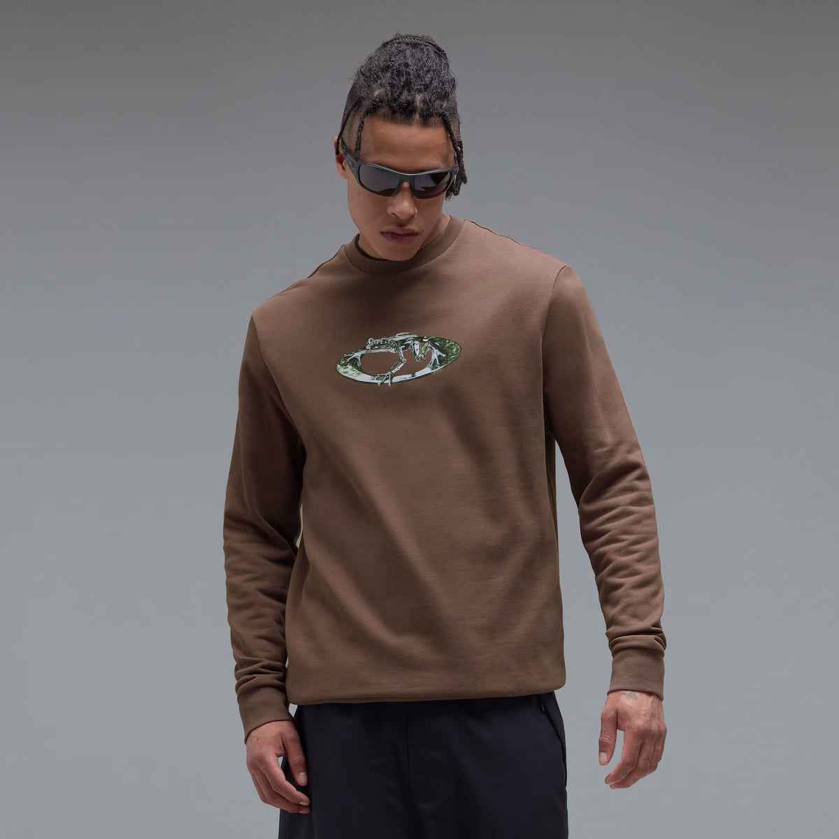 Oakley Men's Animatronic Frog Crewneck - Dark Umber