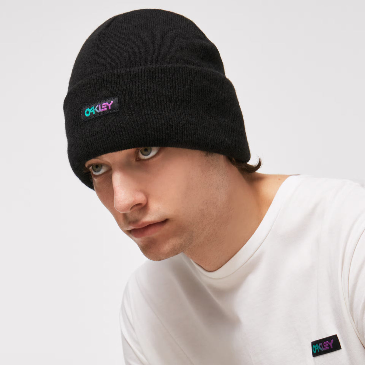 Oakley Men's B1b Gradient Patch Beanie - Black