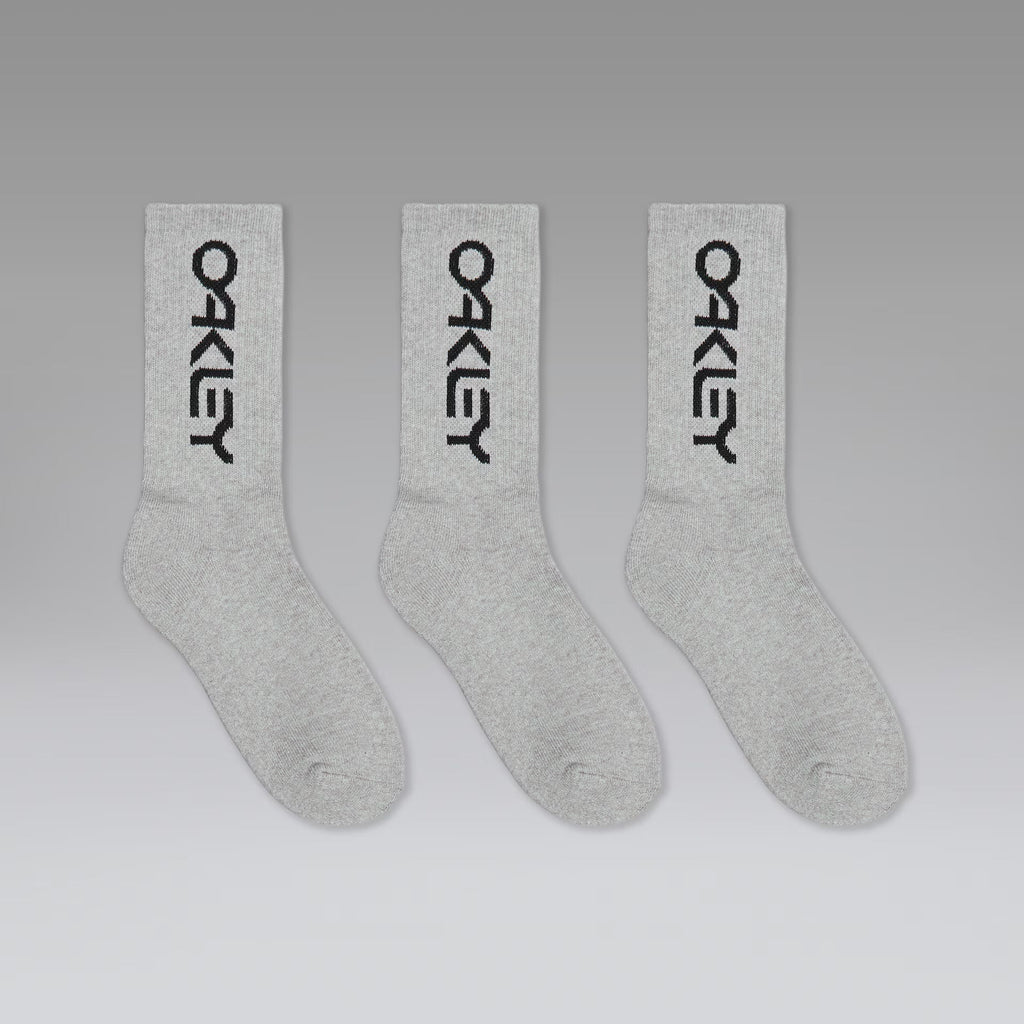 Oakley Men's B1b Socks 2.0 (3 Pcs) - Cement Melange