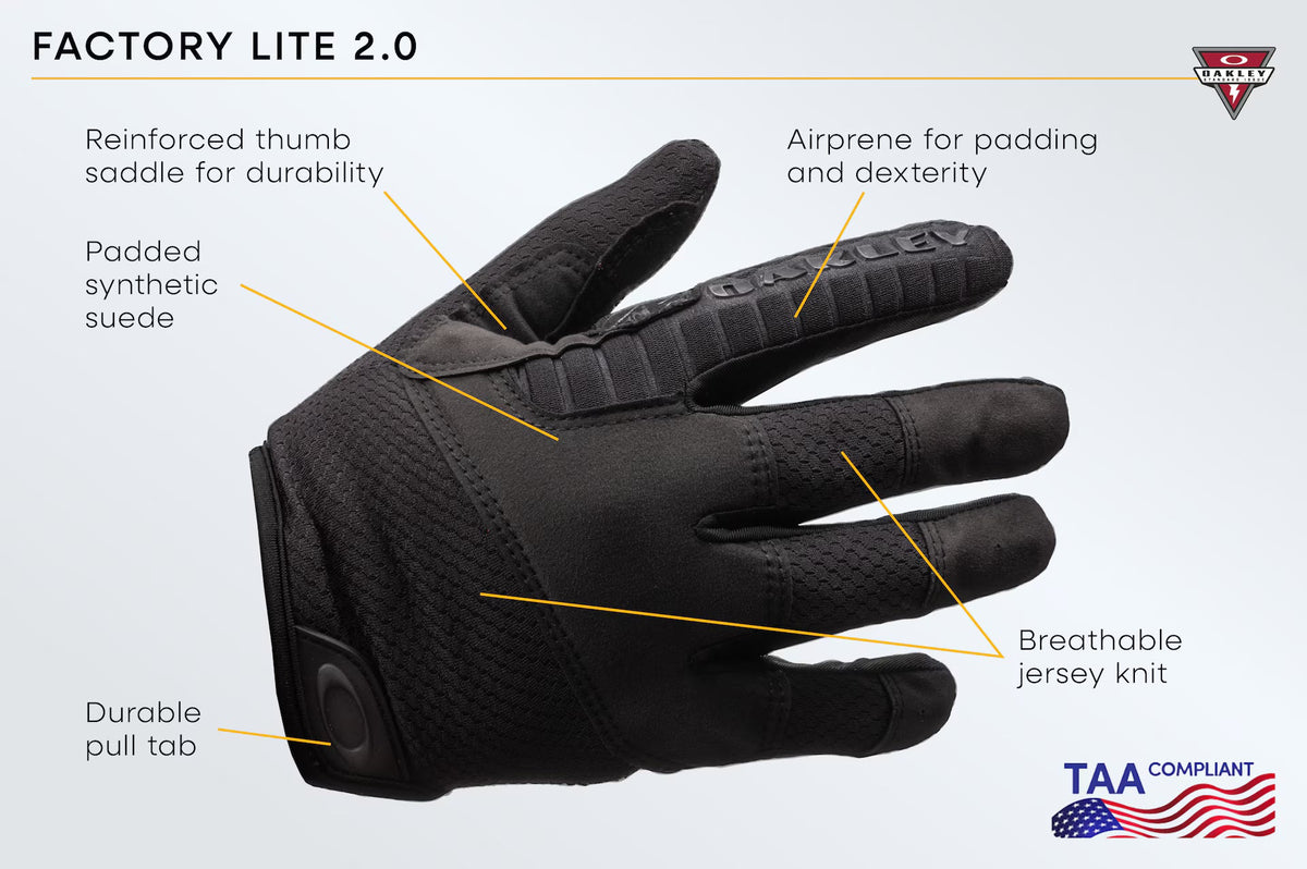 Oakley Men's Factory Lite 2.0 Glove - Black
