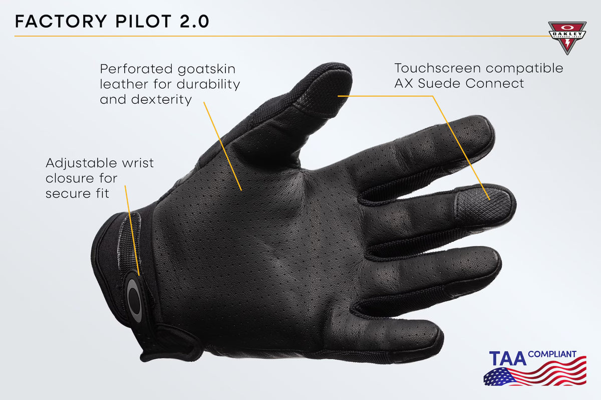 Oakley Men's Factory Pilot 2.0 Glove Taa Compliant - Black