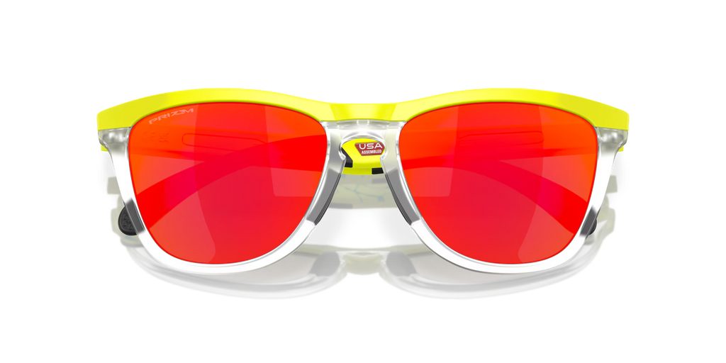 Oakley Men's Frogskins Range (low Bridge Fit) Inner Spark Collection Sunglasses - Yellow