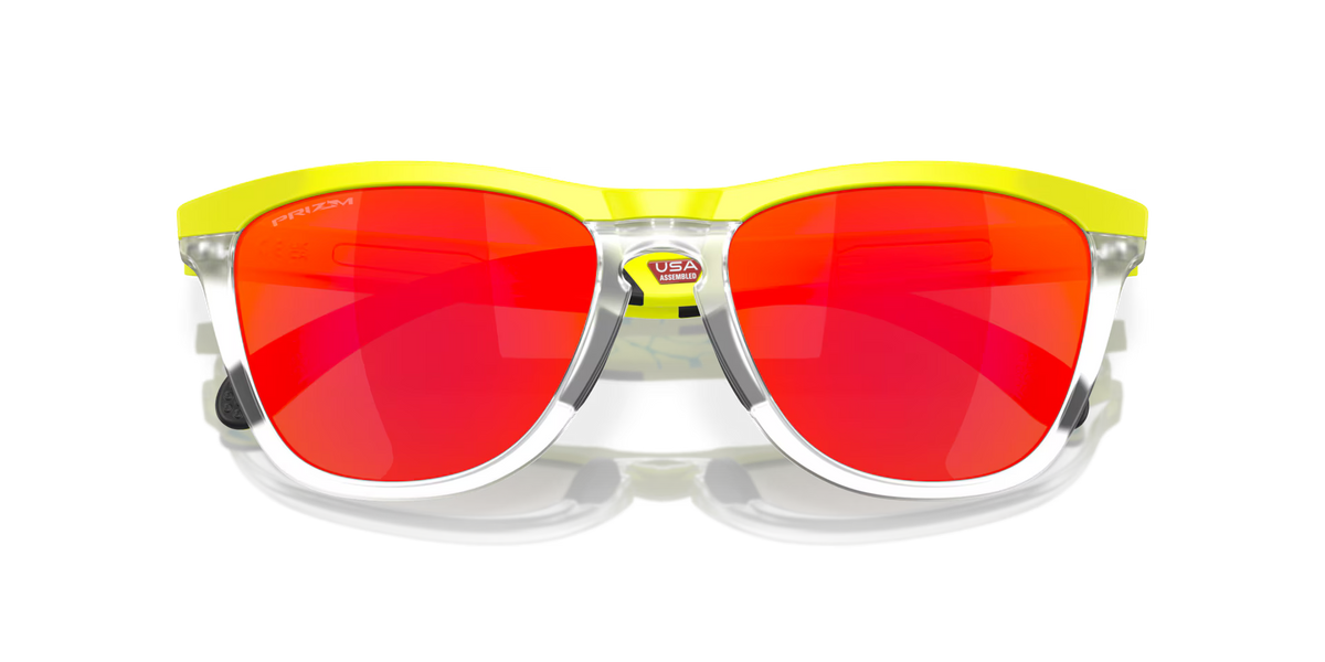 Oakley Men's Frogskins Range (low Bridge Fit) Inner Spark Collection Sunglasses - Yellow
