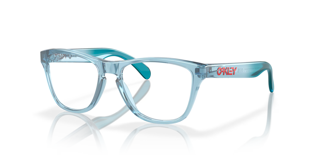 Oakley Men's Frogskins Xs (youth Fit) Eyeglasses - Polished Translucent Stonewash