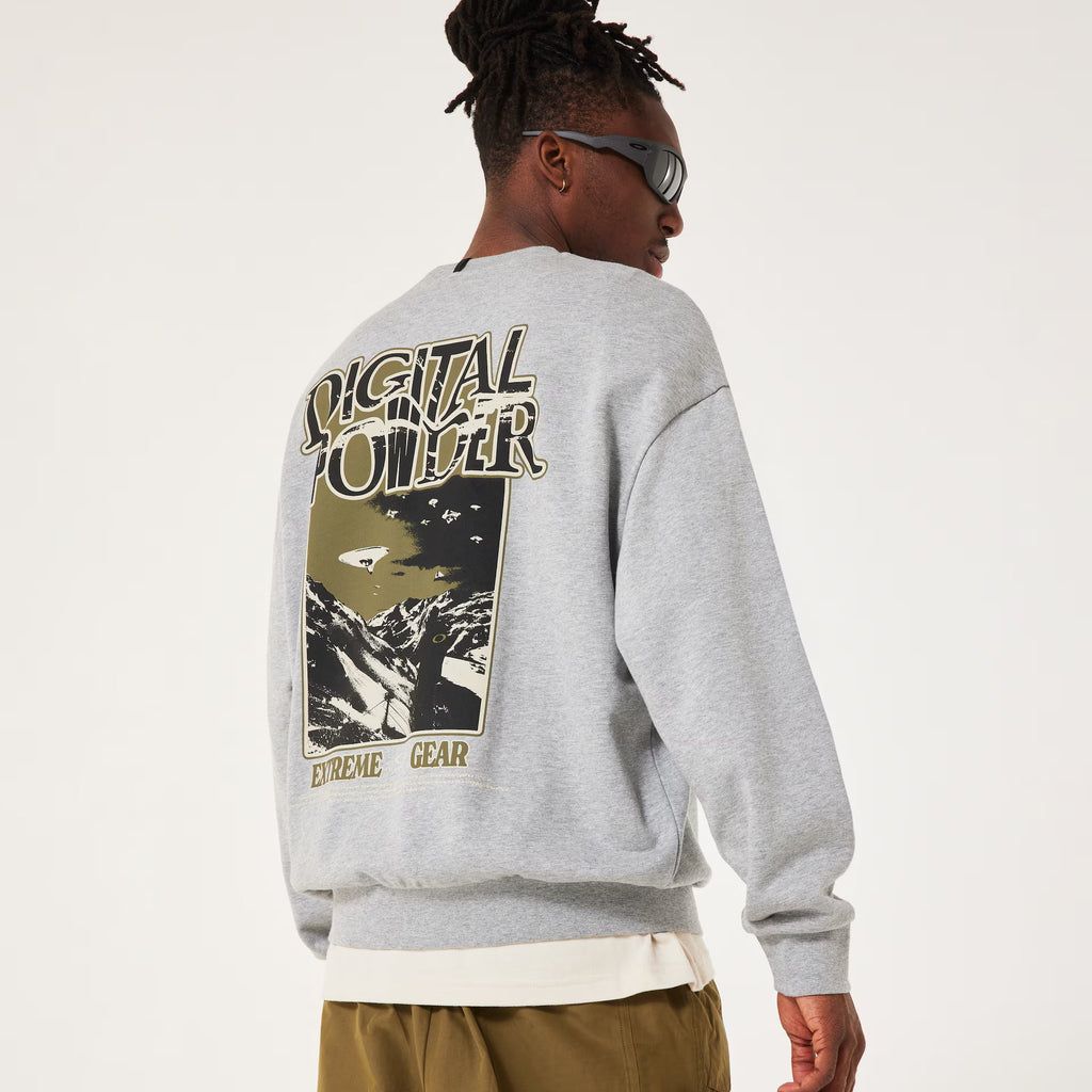 Oakley Men's Futurescape Powder Crewneck - New Granite Heather