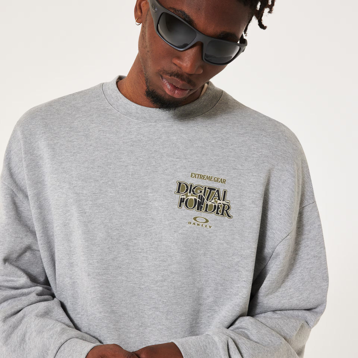 Oakley Men's Futurescape Powder Crewneck - New Granite Heather