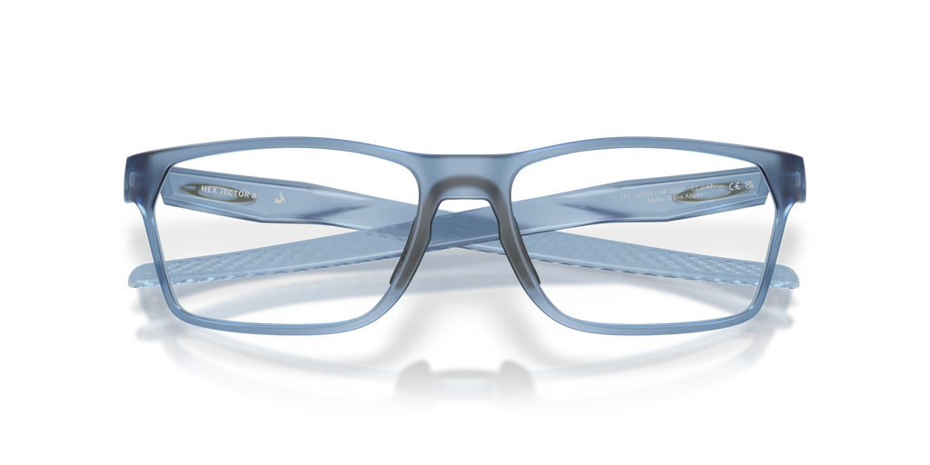 Oakley Men's Hex Jector (low Bridge Fit) Eyeglasses - Matte Transparent Abyss