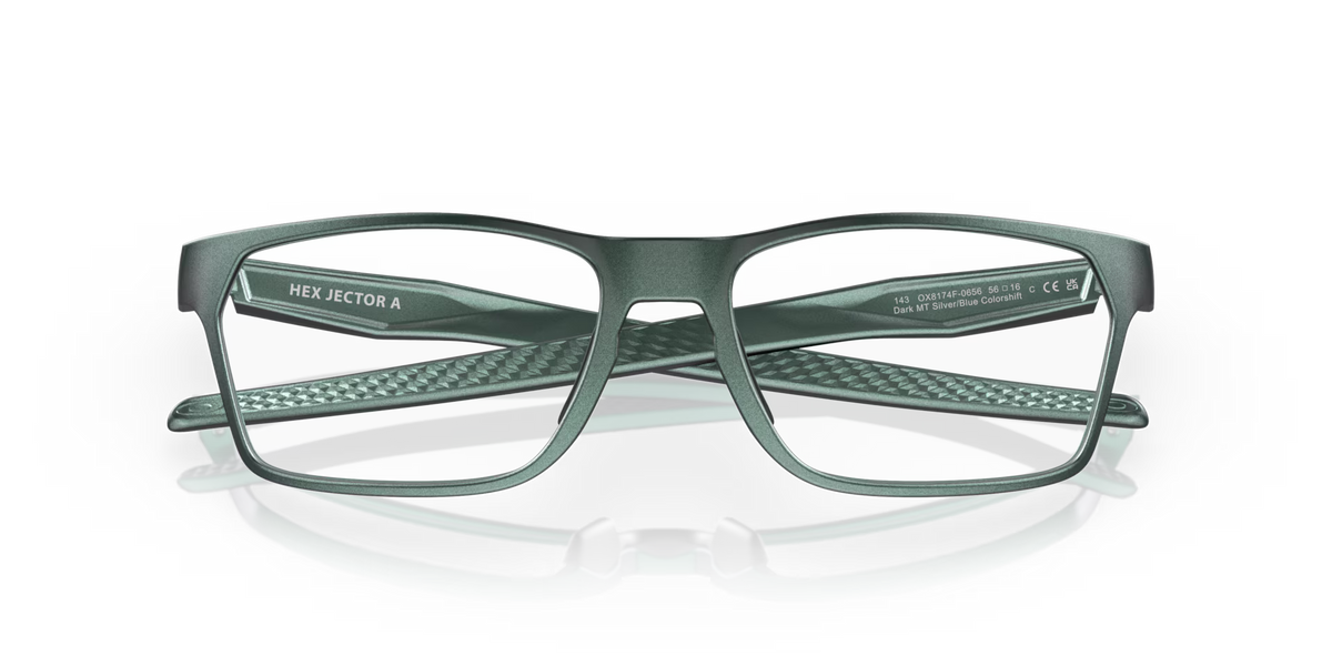 Oakley Men's Hex Jector (low Bridge Fit) Eyeglasses - Blue/Silver