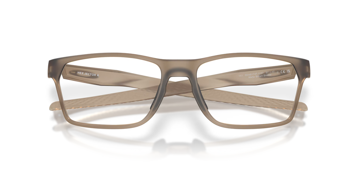 Oakley Men's Hex Jector (low Bridge Fit) Obscura Collection Eyeglasses - Brown