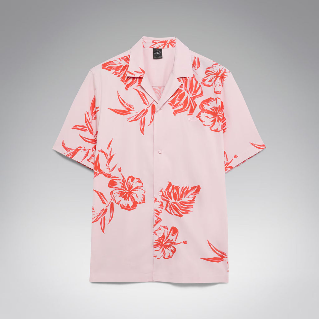 Oakley Men's Hibiscus Breeze Shirt - Orange/Pink