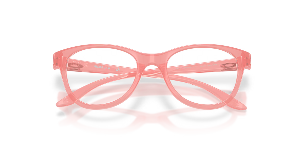 Oakley Men's Humbly (youth - Low Bridge Fit) Eyeglasses - Transparent Paloma