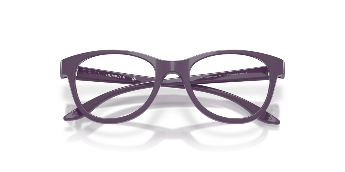 Oakley Men's Humbly (youth - Low Bridge Fit) Eyeglasses - Polished Aubergine
