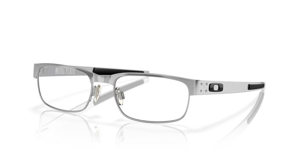 Oakley Men's Metal Plate Eyeglasses - Brushed Chrome
