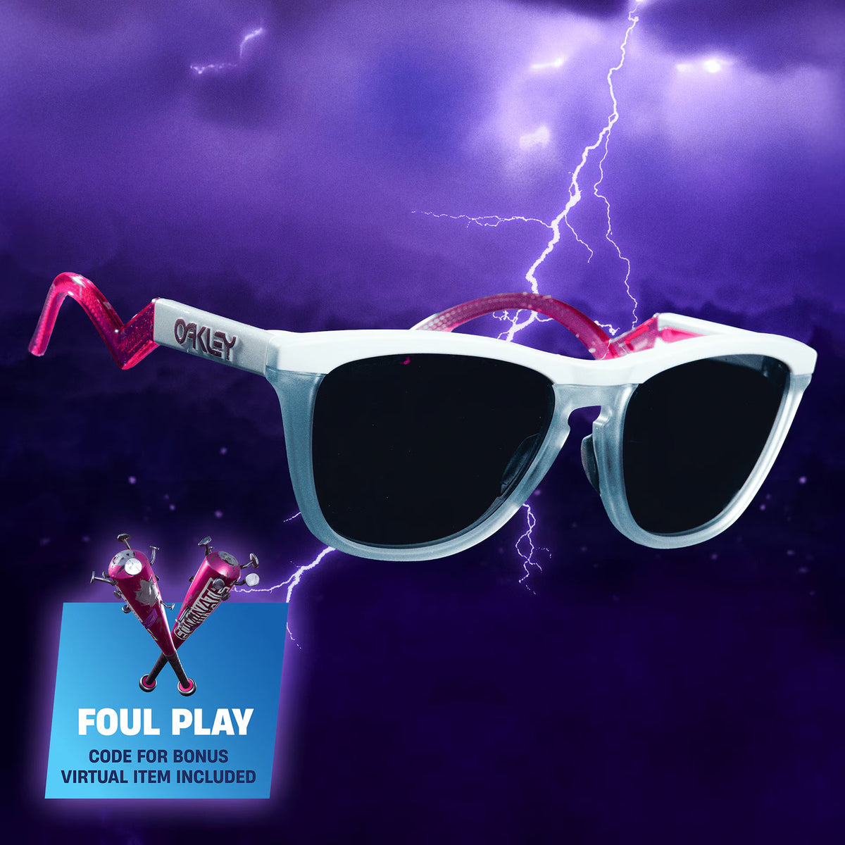 Oakley Men's Oakley X Fortnite Ctl Frogskins Hybrid Sunglasses - White