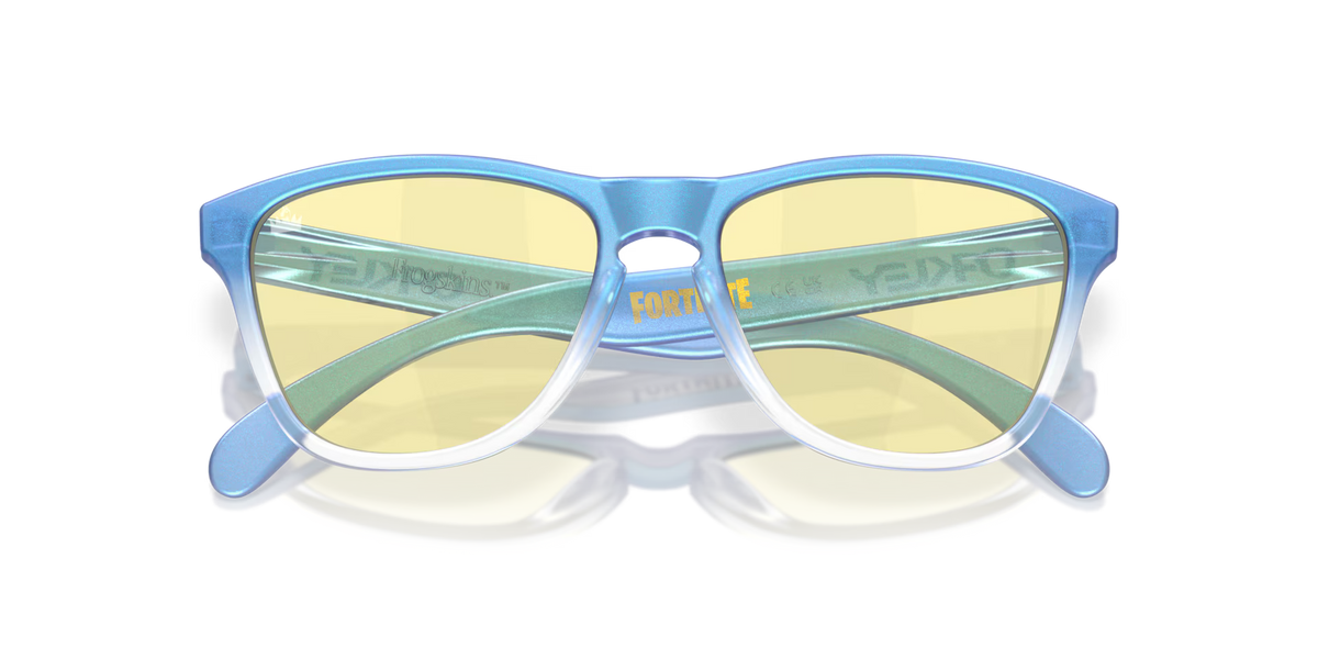 Oakley Men's Oakley X Fortnite Frogskins Xs (youth Fit) Sunglasses - Blue/Cyan