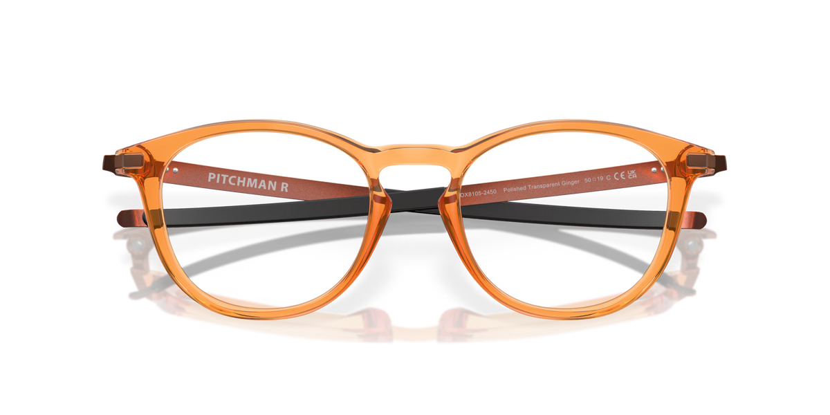 Oakley Men's Pitchman R Eyeglasses - Polished Translucent Ginger