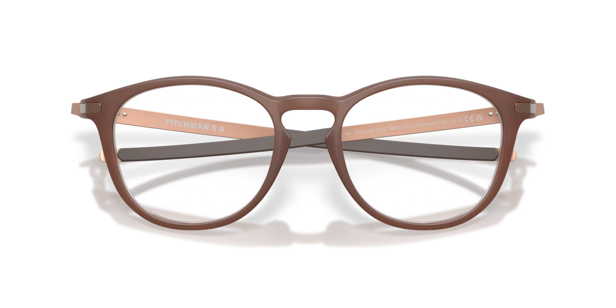 Oakley Men's Pitchman R (low Bridge Fit) Eyeglasses - Transparent Mahogany