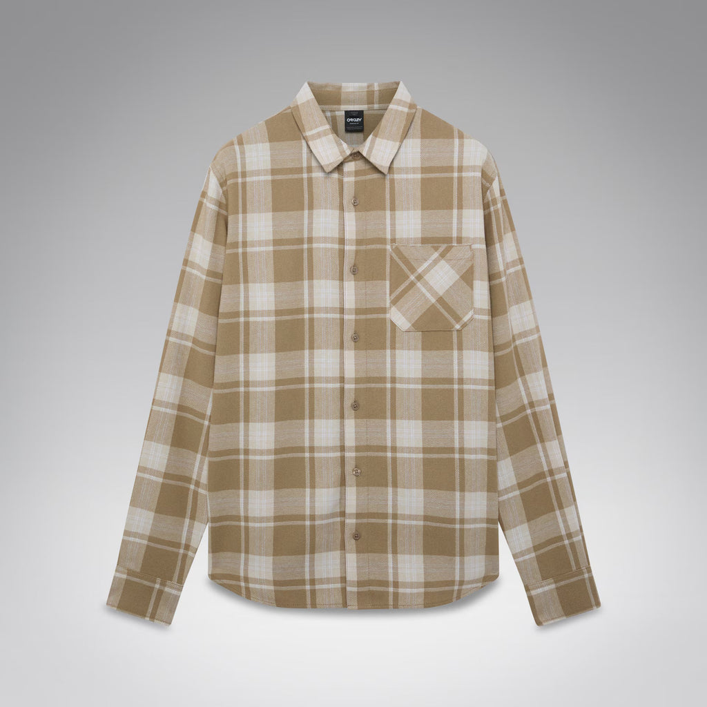 Oakley Men's Podium Plaid Ls Flannel - White
