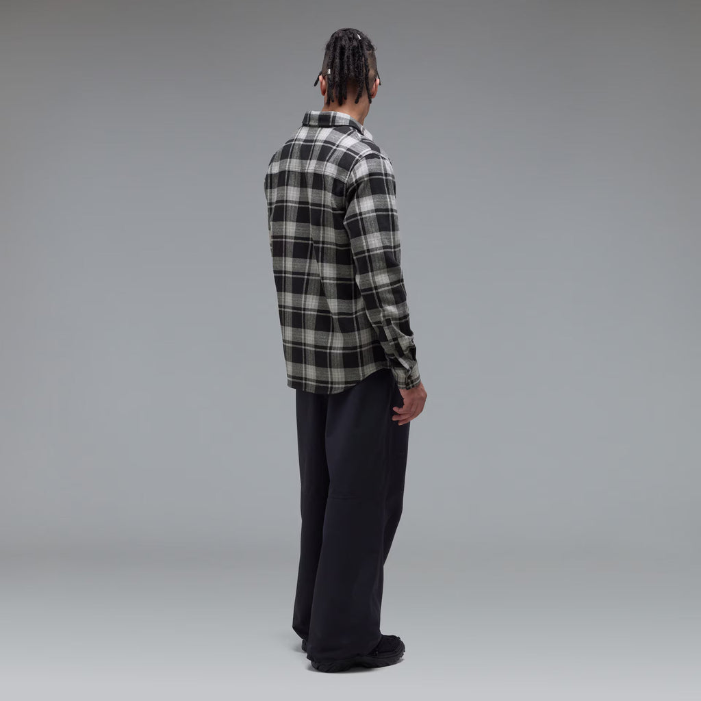 Oakley Men's Podium Plaid Ls Flannel - Pitch Bla/Cem/Mist Check