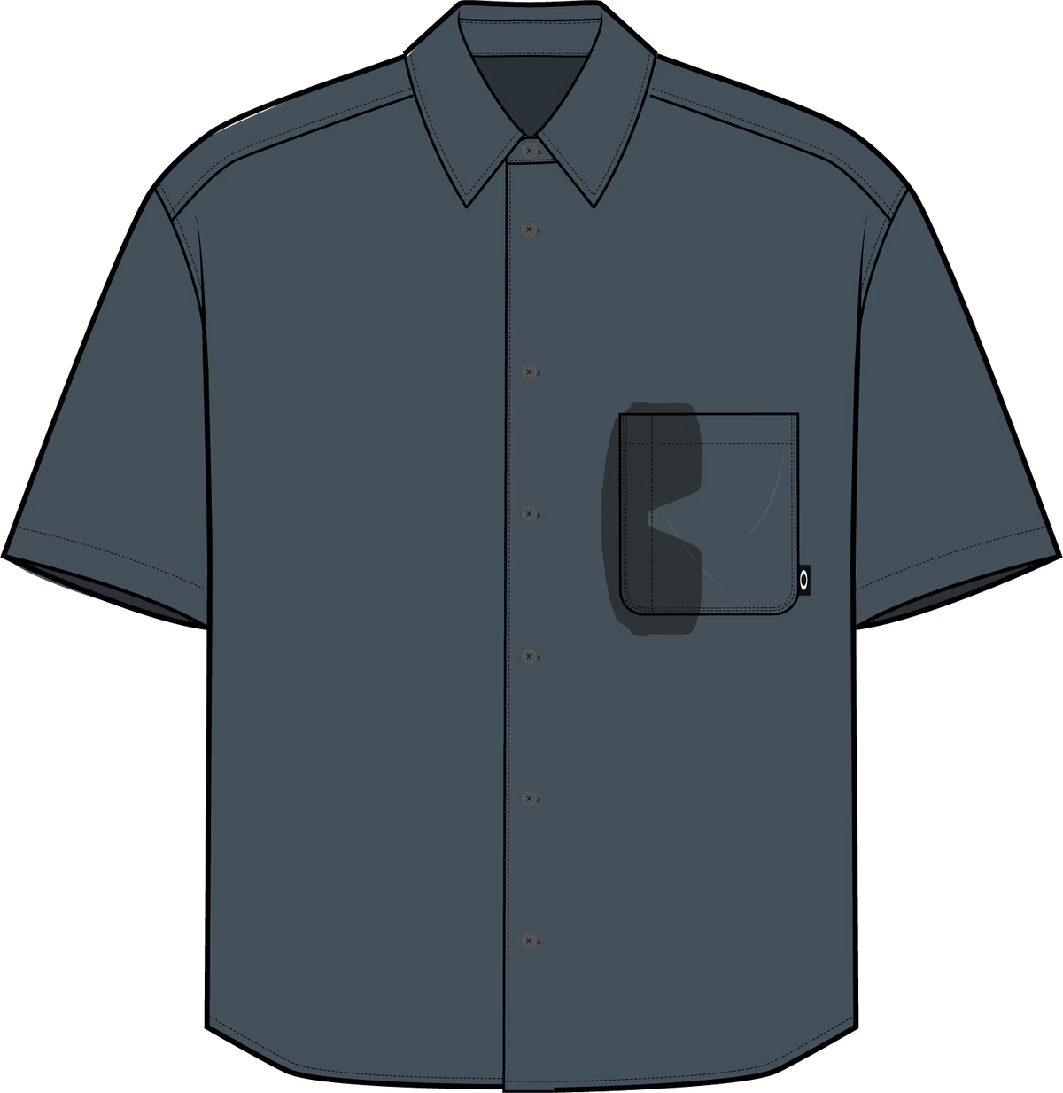 Oakley Men's Poplin Ss Shirt - Dark Slate
