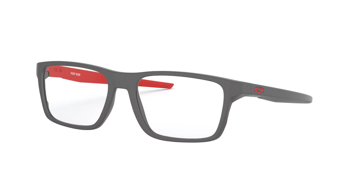 Oakley Men's Port Bow Eyeglasses - Satin Light Steel