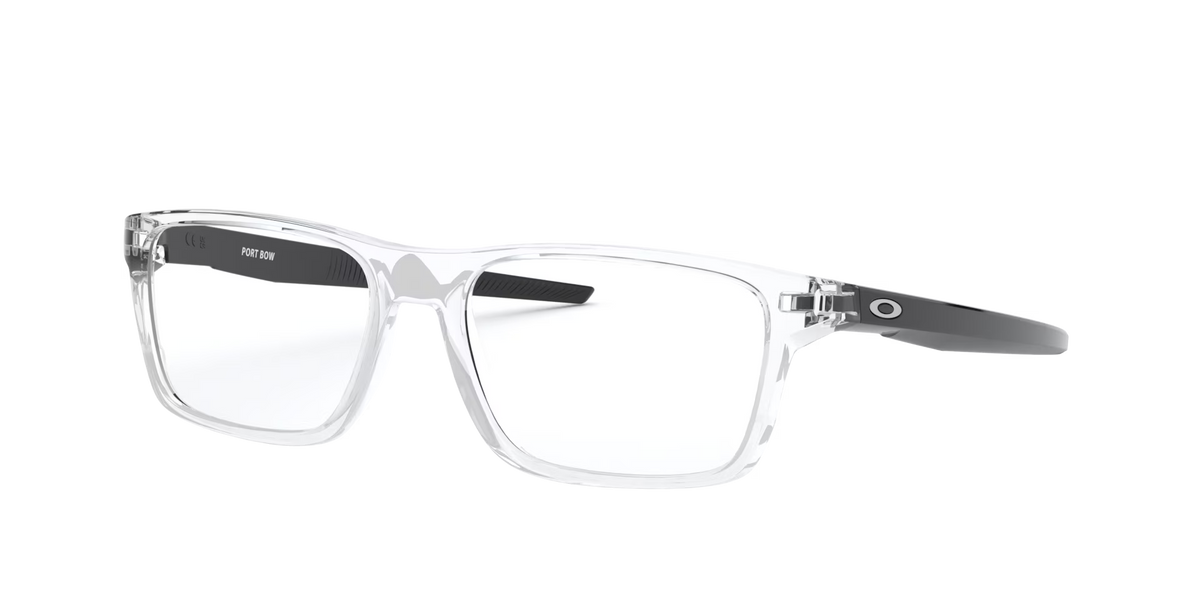 Oakley Men's Port Bow Eyeglasses - Polished Clear