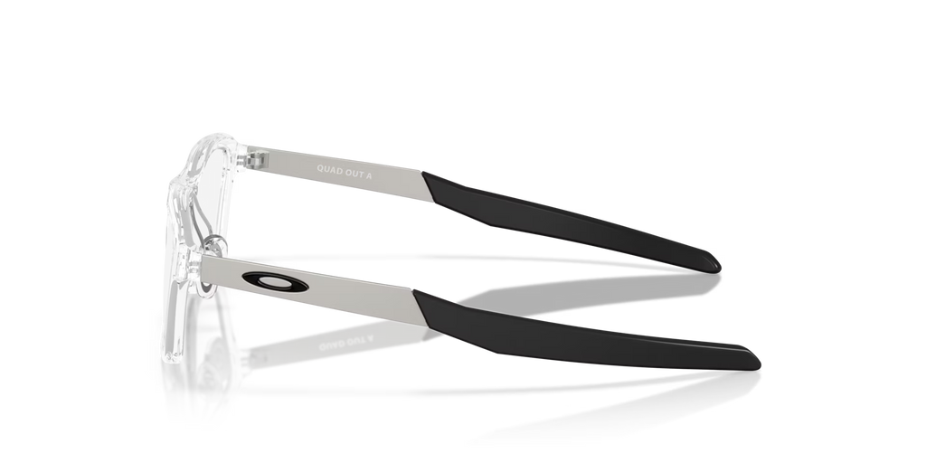 Oakley Men's Quad Out (youth - Low Bridge Fit) Eyeglasses - Polished Clear