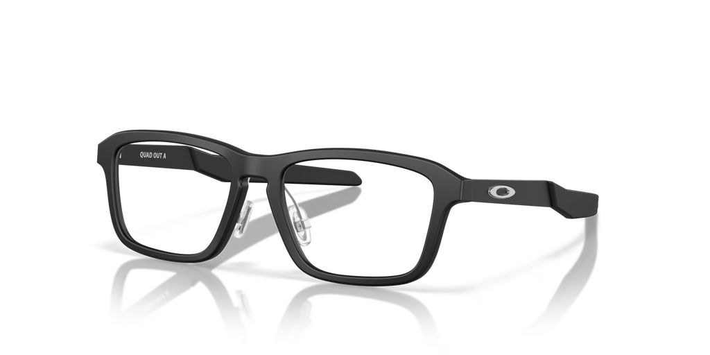 Oakley Men's Quad Out (youth - Low Bridge Fit) Eyeglasses - Black