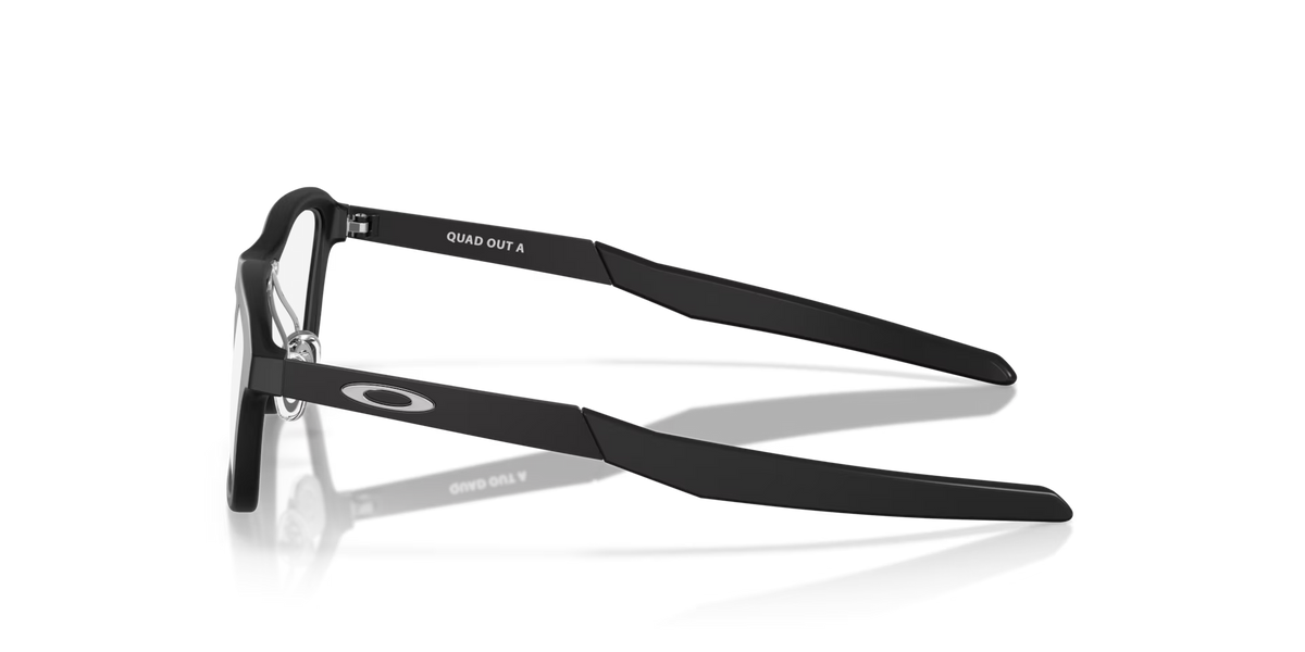 Oakley Men's Quad Out (youth - Low Bridge Fit) Eyeglasses - Black