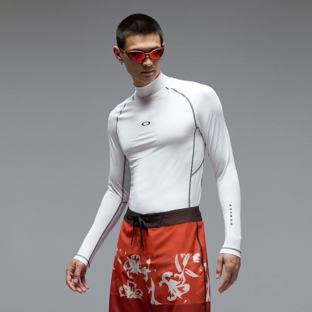 Oakley Men's Rainbow Ls Rashguard - Black/White