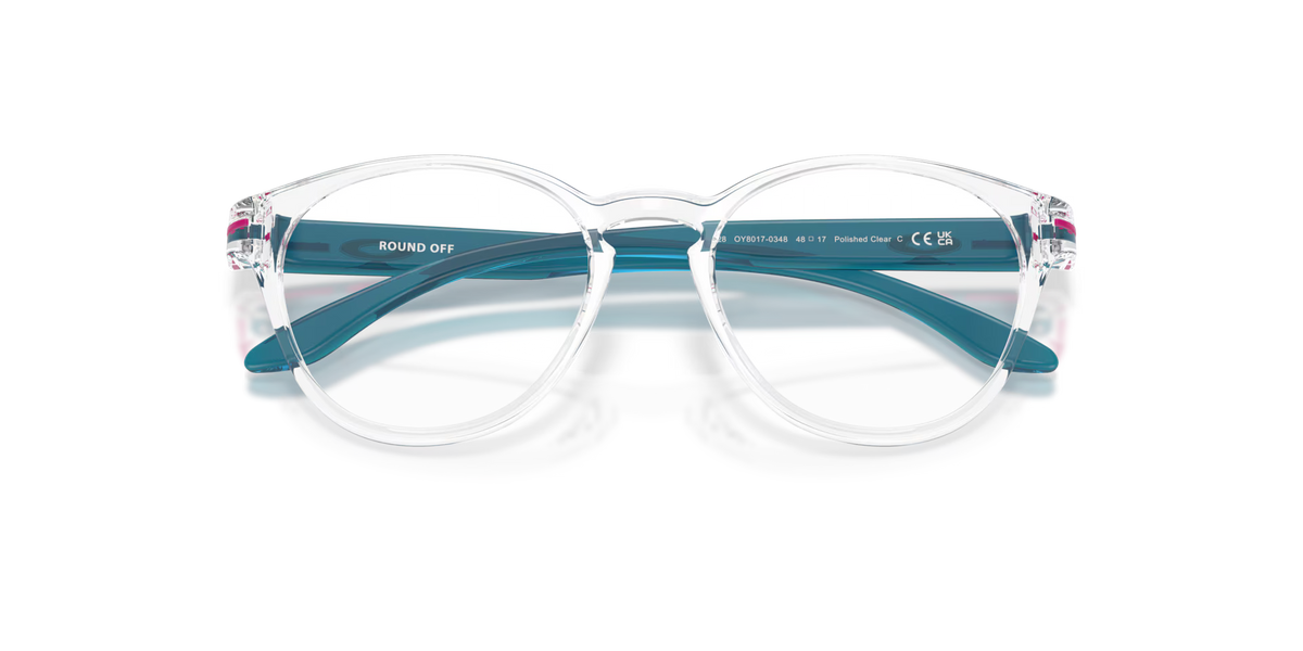 Oakley Men's Round Off (youth Fit) Eyeglasses - Polished Clear