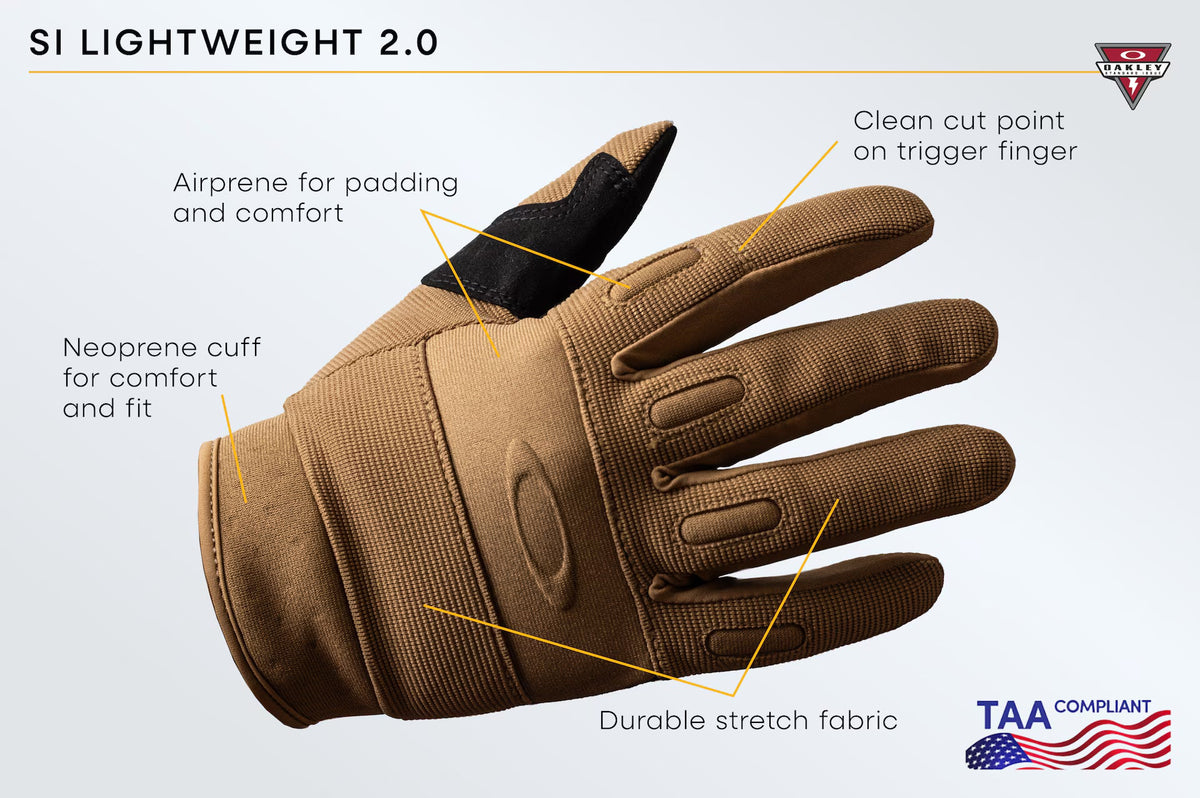 Oakley Men's Si Lightweight 2.0 Glove Taa Compliant - Coyote