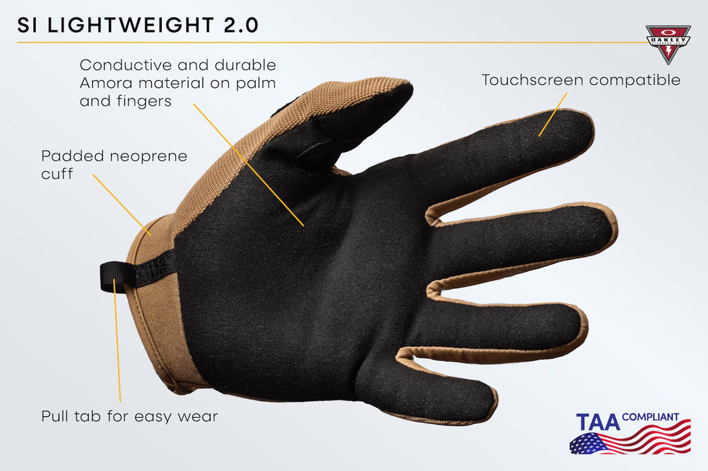 Oakley Men's Si Lightweight 2.0 Glove Taa Compliant - Coyote