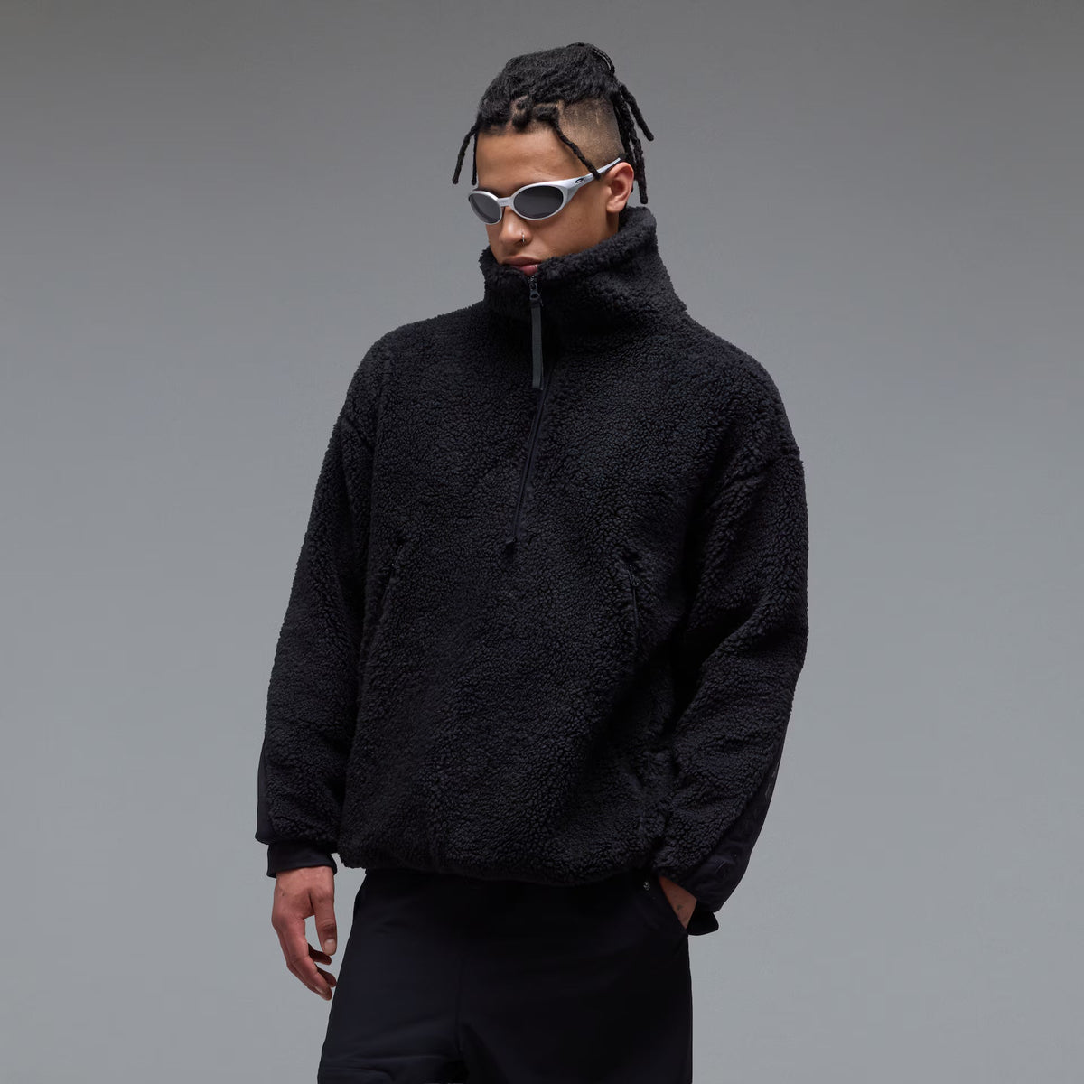Oakley Men's Snowdrift Qtr Zip Sherpa - Black