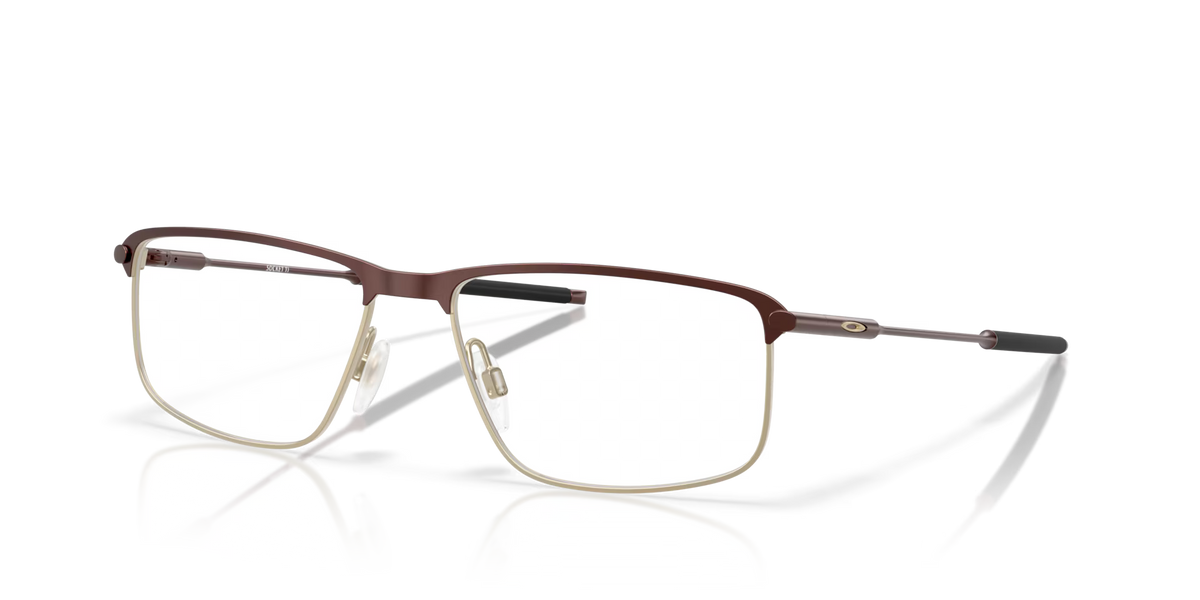 Oakley Men's Socket Ti Eyeglasses - Satin Grenache