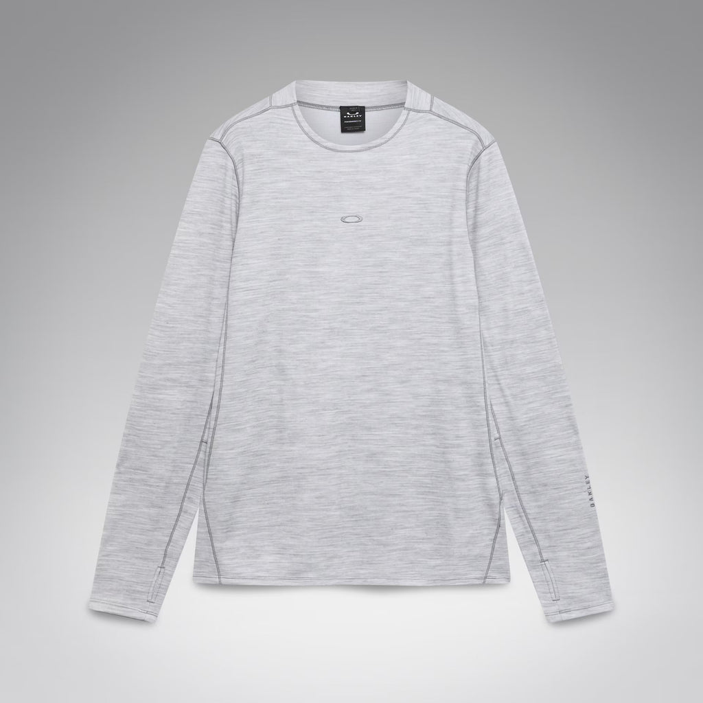 Oakley Men's Spruce Wool Ls Base Layer - Cement Melange