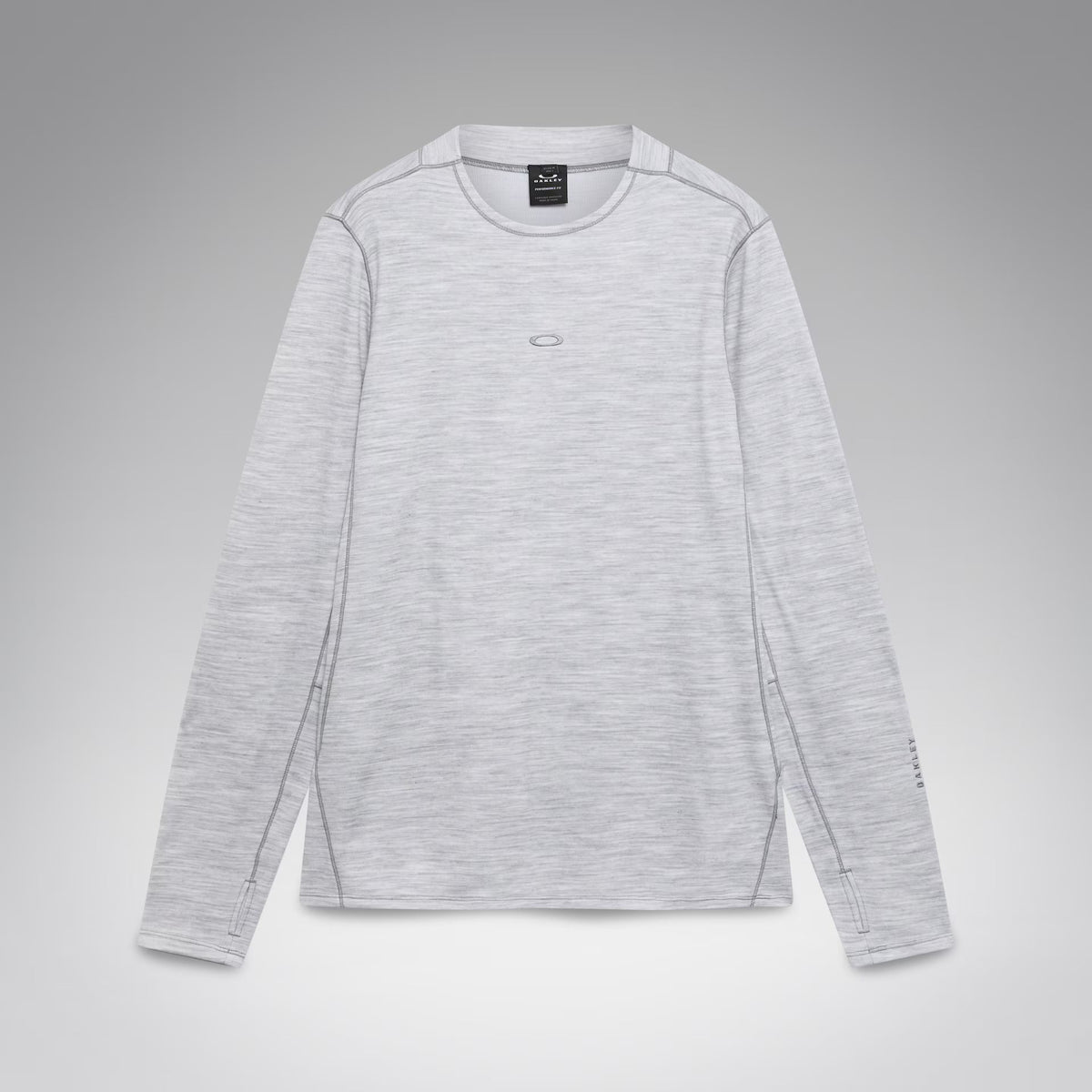 Oakley Men's Spruce Wool Ls Base Layer - Cement Melange