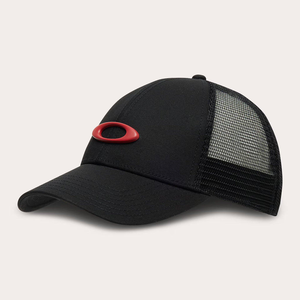 Oakley Men's Trucker Ellipse Hat - Black/Red