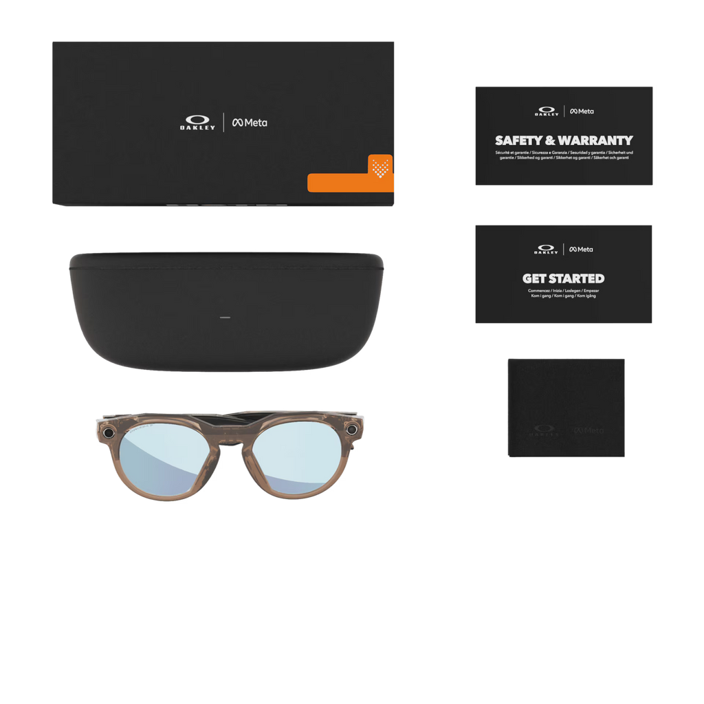 Oakley Meta HSTN AI Performance Glasses Clear Frame - Brown
