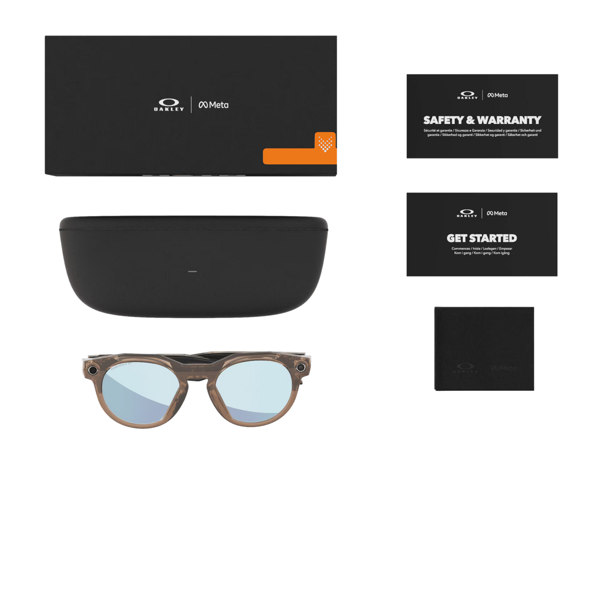 Oakley Meta HSTN AI Performance Glasses Clear Frame - Brown