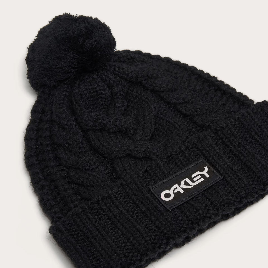 Oakley Women's Harper Pom Beanie - Black/White
