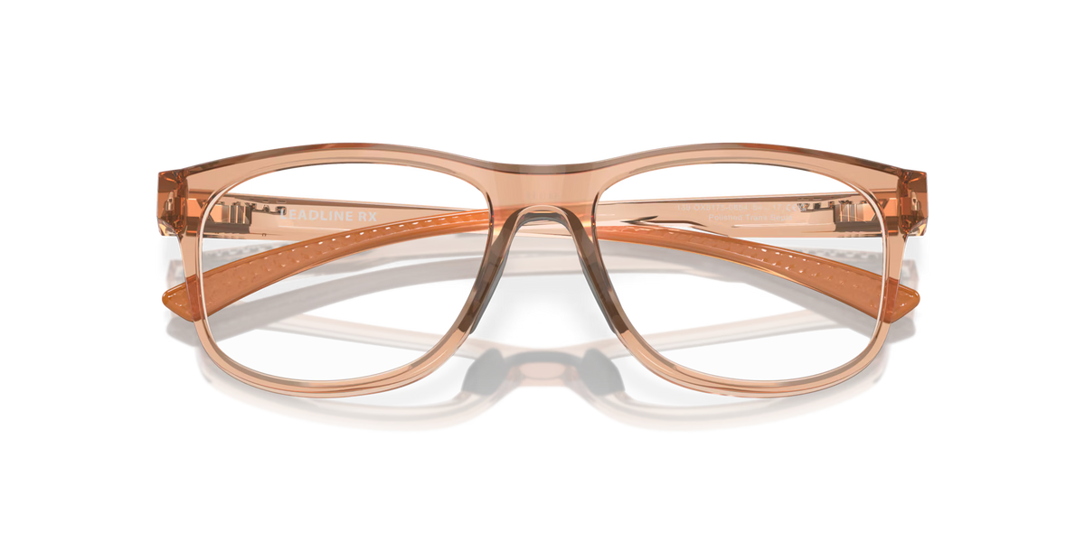 Oakley Women's Leadline Eyeglasses - Polished Transparent Sepia