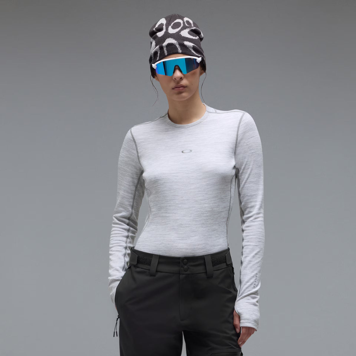 Oakley Women's W. Spruce Wool Ls Base Layer - Cement Melange